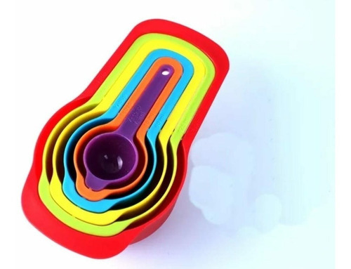 Set De 6 Cucharas Tazas Medidoras Color Surtidos