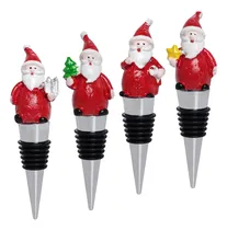 Comprar 4 Tapon Vino Navidad Diseño Papa Noel Para Botella Aleacion
