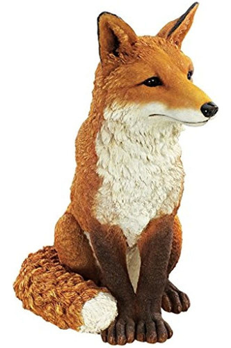 Diseño Toscano Simon The Fox Garden Statue 18 Pulgadas Polyr