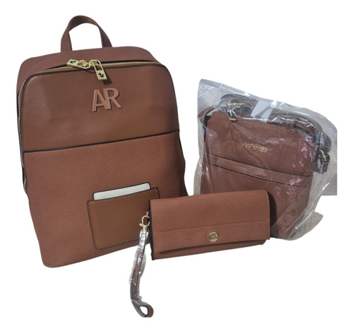 Mochila, Morral + Billetera Ardilla Roja Calidad Premiun Suela Liso