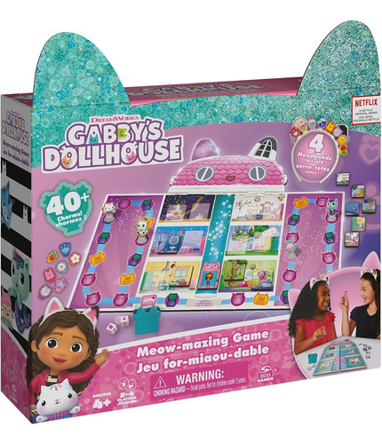 Gabby's Dollhouse, Juego De Mesa Meow-mazing Basado En El P.