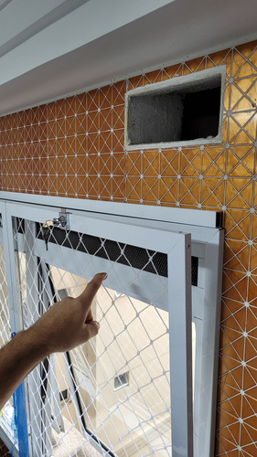 Rede Proteção Removível 5x5 4 Janelas Com Fechadura