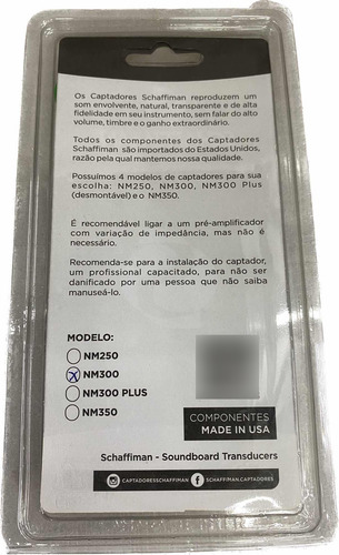 Captador Contato Schaffiman Cavaco Banjo Made Usa Nm300