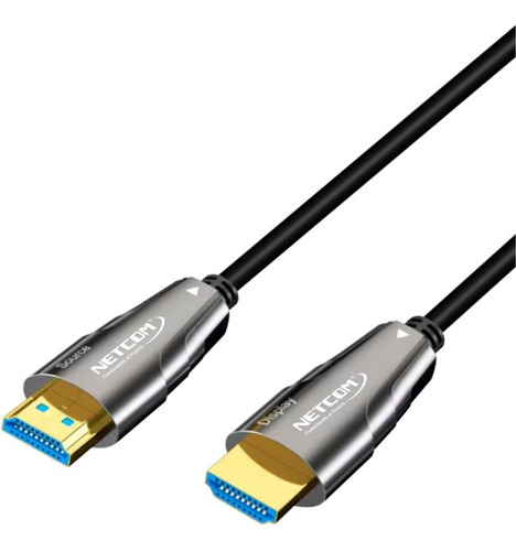 Cable Hdmi De Fibra Óptica Netcom V2.0 De 25 Metros