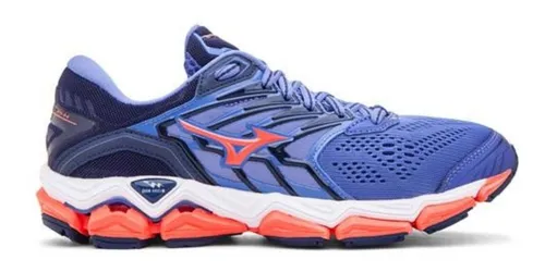T nis Mizuno Wave Horizon 2 Feminino Azul ros Pisada Pronada