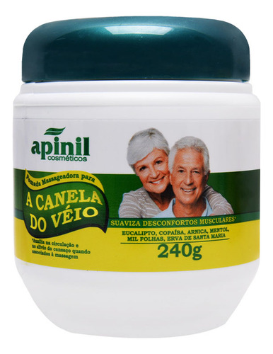 Imagem 2 de 5 de Canela De Velho Pomada Massageadora 240g Apinil
