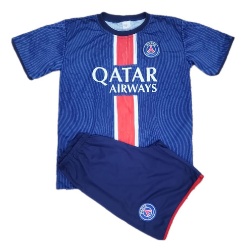 Kit Conjunto Infantil Da Psg Paris Azul Novo Paris Saint Germain 06