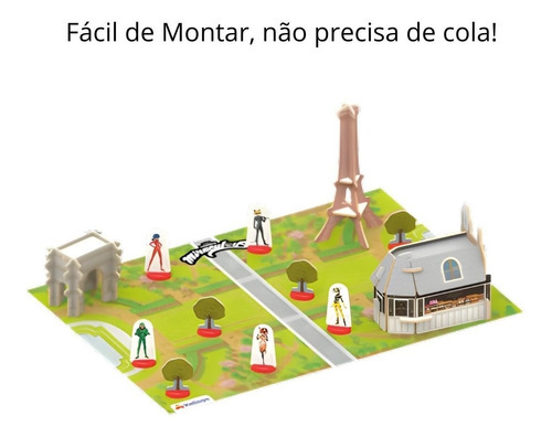 Playset 3d Paris Miraculous Ladybug Fácil De Montar Xalingo