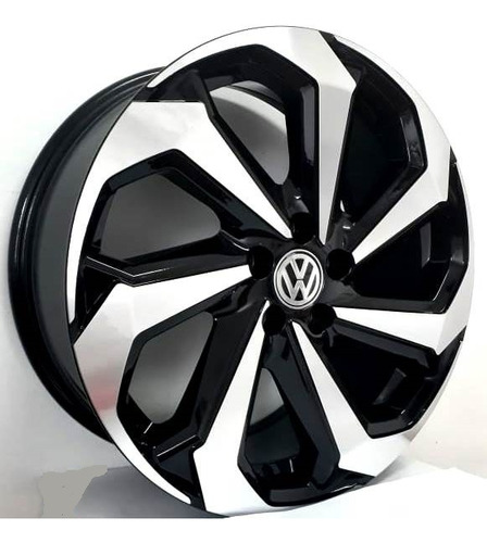 Rodas Tarantula Jetta Gli Aro 17 5x112 (par) + Bicos Cor Preto Diamantado