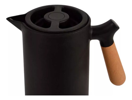 Jarra Termica 1 Lt Eco Deco Mango Madera Es4025 Pettish Color Negro Es4050n