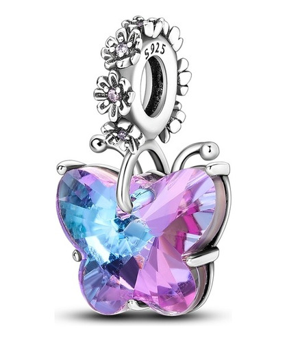 Charm Mariposa Cristal  S925