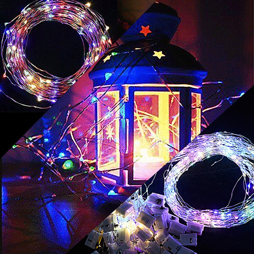 20pcs Luces Led Cadena 3m 30 Led A Pilas Decoración Hogar Rgb