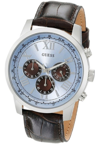 Reloj Guess W0380g6 Cronografo 100 Acero Cristal Duro Cuero