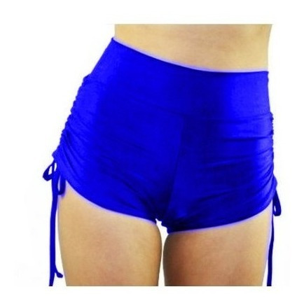 Imagen 1 de 2 de Short Jaretilla Pole Dance, Yoga, Gym, Cintura Alta 2 Azul