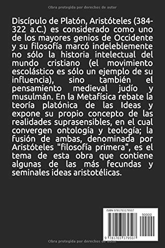 Metafísica (spanish Edition), De Aristóteles. Editorial Independently Published (october 31, 2019), Tapa Blanda En Español, 2019