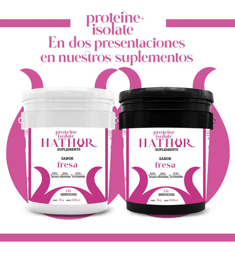 Proteína Whey Hidrolizada Isolate Hathor 5kg Varios Sabores Fresa