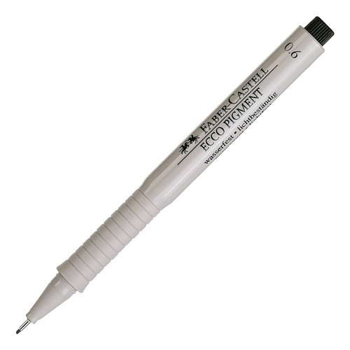 Faber-castell Ecco Pigment Fibre Tip Pen, 0.6mm, Negro