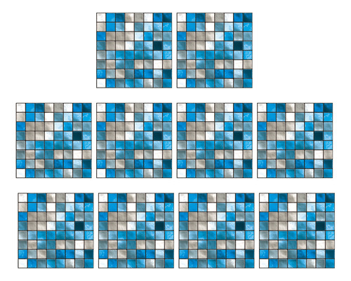 Adhesivos De Cerámica Con Mosaicos, 10 Unidades