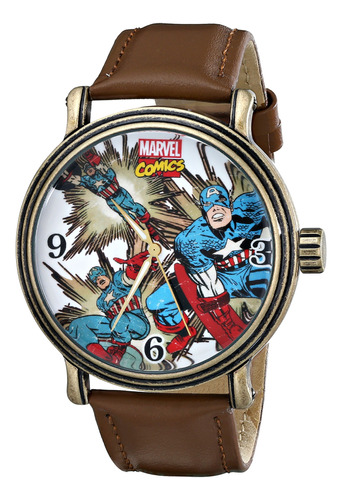 Reloj Analógico De Cuarzo Marrón Para Hombre De The Avengers