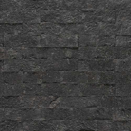 Pedra Hitam Tijolo Bruto Hitam Brick 23x75 Black Lava Brick