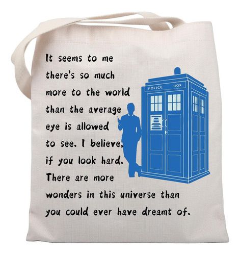 Who Tv Show Inspired Gifts Whovian Tote Bag Caja De Policía 