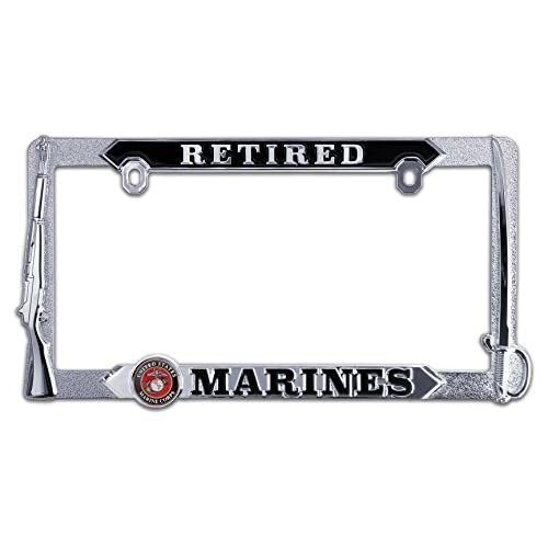 Marco De Placa De Matrícula 3d De Marines Retirados De...