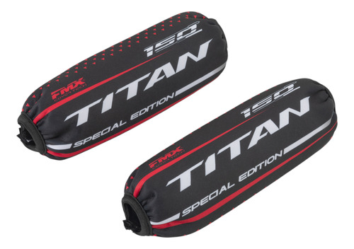 Cubre Amortortiguador Honda Titan Negro/blanco/rojo Acme