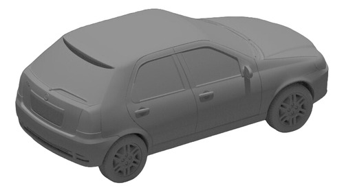 Miniatura Palio G2 1:43 - Licori Miniaturas - Sem Pintura Cinza