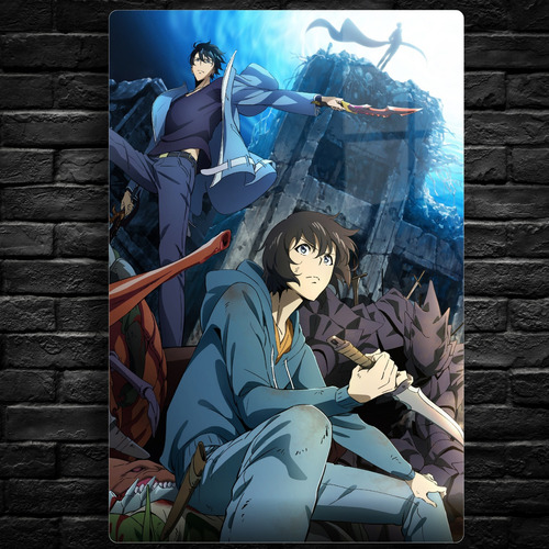 Solo Leveling Anime Cuadro Metal + Soporte Magnético 20x30 Full Color Hd