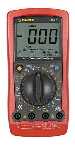 Multimetro Digital Automotriz Voltaje Cd 1000v Tulmex 16-61