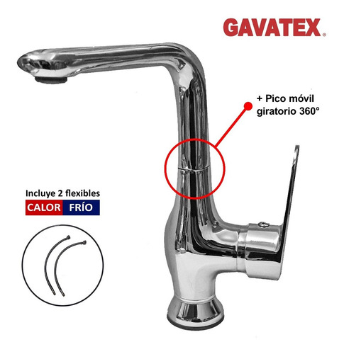 Griferia Canilla Mesada Monocomando Premium Gavatex Wasser