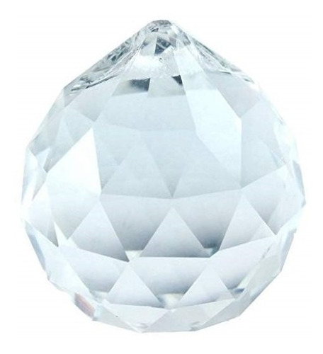 Imagem 2 de 3 de 10 Bola Esfera De Cristal K9 Feng Shui 4,0 Cm Com Argola Aço