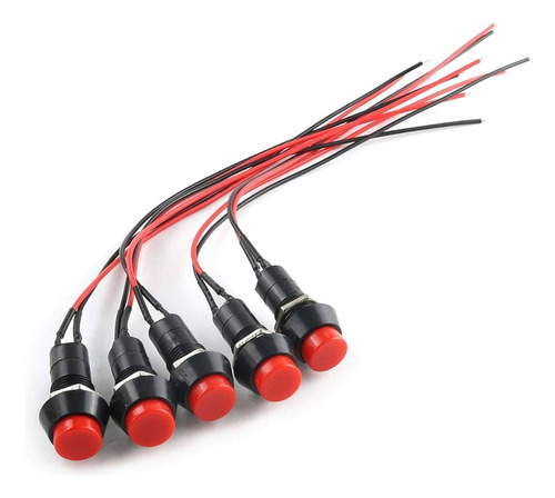 X2 Boton Pulsador Eléctrico Universal 12v Autos Motos $