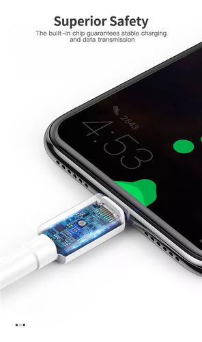 Cable Carga Rápida 60w Tipo C Para iPhone 15 16 Pro Max/ 2 M