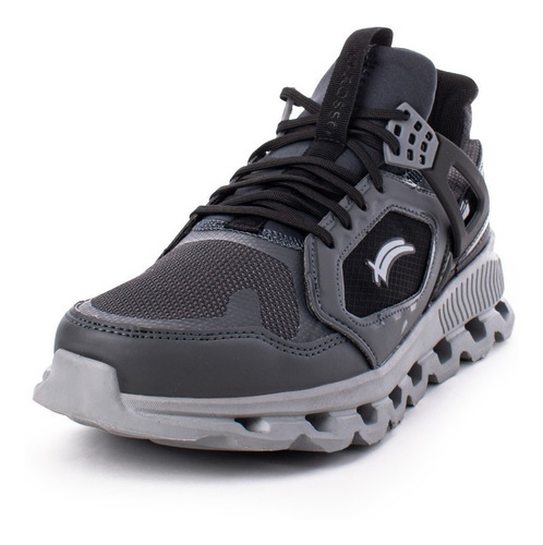 Imagen 2 de 6 de Tenis Para Correr Hombre Karosso Oxford Negro Kn100