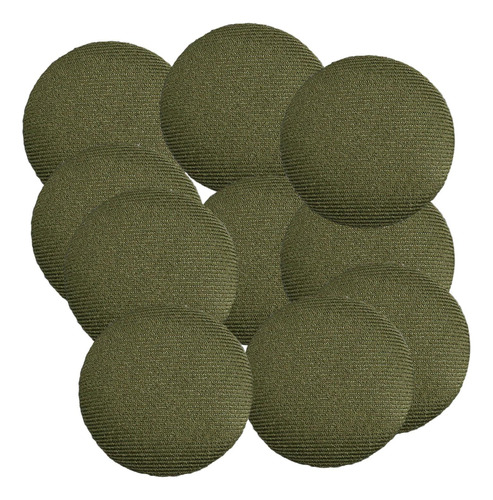 10x Botones Cubiertos De Tela Diy Para Chaquetas Verde
