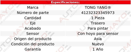 Una Defensa Trasera Tong Yang Spark 2011-2012