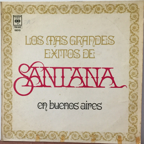 Santana - Los Mas Grandes Exitos En Buenos Aires - Vinilo