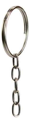 Argola Com Corrente Para Chaveiro 25mm Prata 1000 Unidades