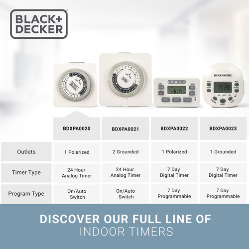 Temporizadores Programables Para Interiores Black+decker, Pa