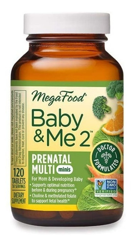 Prenatal Baby & Me 120tbl Megafood - Unidad a $2700