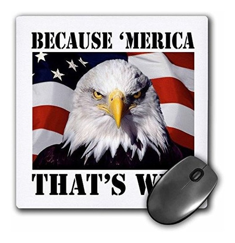 3drose Porque Merica Por Eso Mouse Pad, 8  X 8  (mp_149767_1