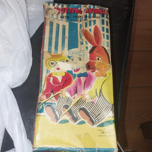 Antiguo Juguete Perro A Cuerda Japones De Chapa (Usado)