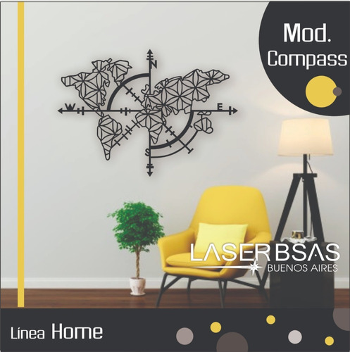 Cuadro Linea Home Mod. Compass  85 X 60 Cm. Cod. 2724