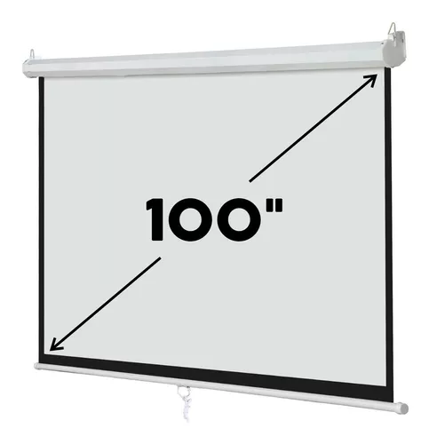 Electronica Avellaneda - Pantalla Proyector Daza 100 Pulgadas Manual 4:3  Pared Techo Marca: Daza Modelo: M100NWV Caracteristicas: Altura de la  pantalla visible (A):152,4CM Anchura de la pantalla visible (A):203,2CM  Color de la