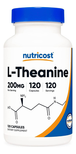 L-theanine Teanina 200 Mg 120 Caps Nutricost Eeuu