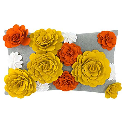 Funda De Almohada Decorativa De Flores 3d Hecha Mano, F...