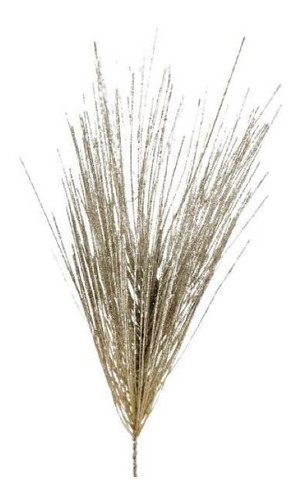 Folhagem De Natal Champanhe 36x11cm Haste Luck