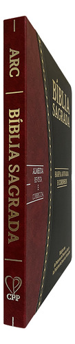 Bíblia Sagrada Slim Grande | Rc | Letra Grande | Harpa Avivada E Corinhos | Preto E Bordo, De Almeida Revista E Corrigida., Vol. 1. Editorial Cpp, Tapa Mole En Português