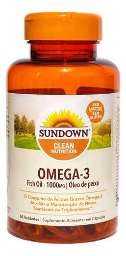 Ômega 3 Importado Sundown 1000 Mg Concentrado 60 Cápsulas